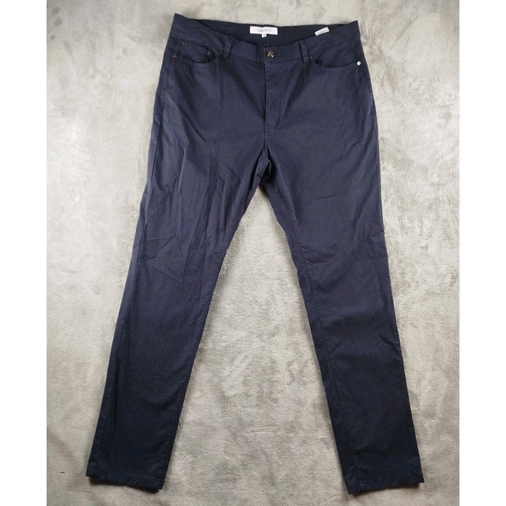 COLLARS AND CO CEO Chino Classic Cotton Pants Stone Mens 38x34 Stretch‎ Classic
